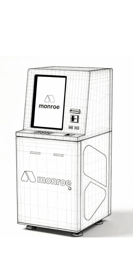 Outdoor ATM blueprint illustration