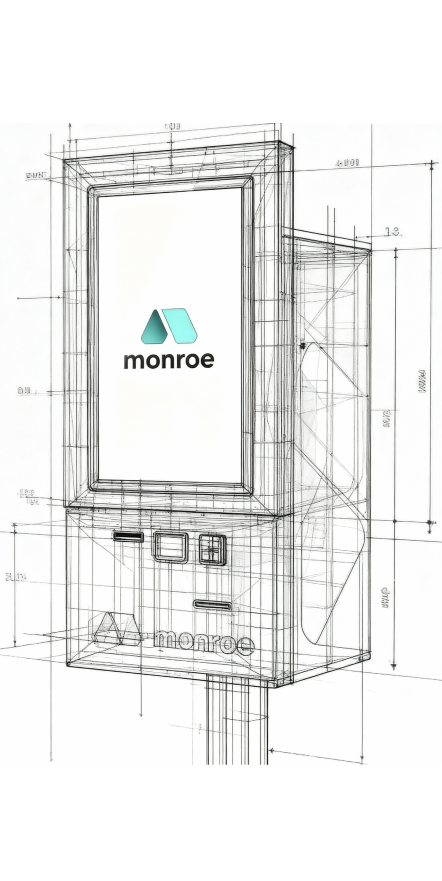 Entertainment/Retail kiosk blueprint illustration